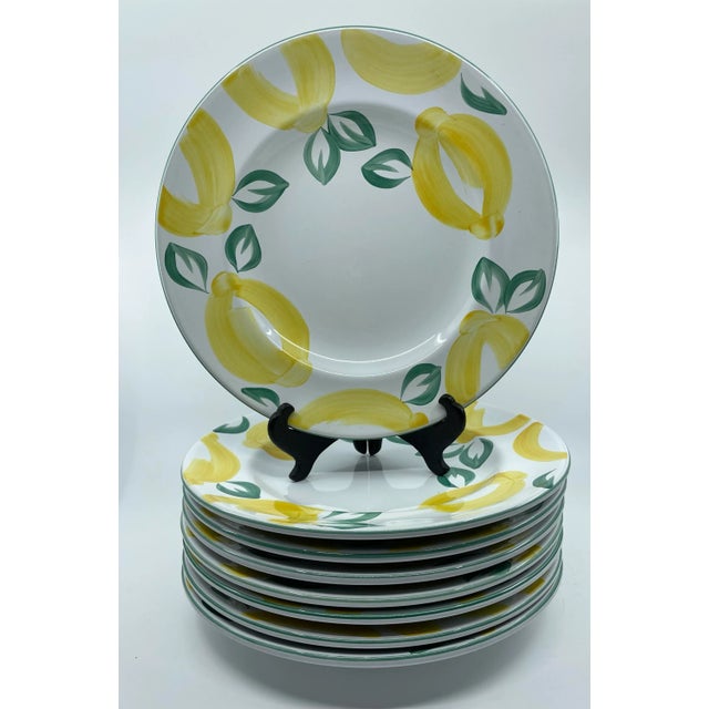 Set of 8 Herend Village Lemonade Pattern Dinner Plates 10 7/8” For Sale - Image 9 of 12