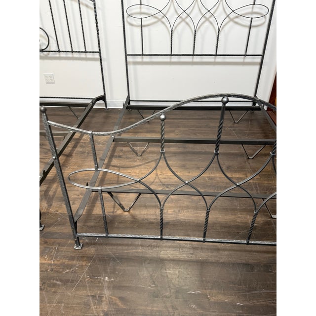 Queen Size Claudio Rayes Iron Bed Frame, Model 24 For Sale - Image 12 of 12