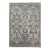 Modern Turkish Oushak Style Handmade Gray & Blue Wool Rug With Allover Pattern For Sale