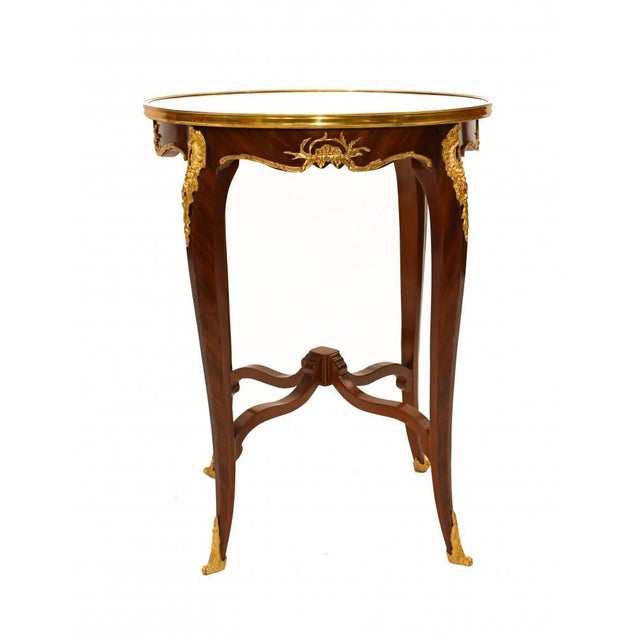 2000 - 2009 Empire Side Tables with Occasional Lamps, France, Set of 2 For Sale - Image 5 of 8