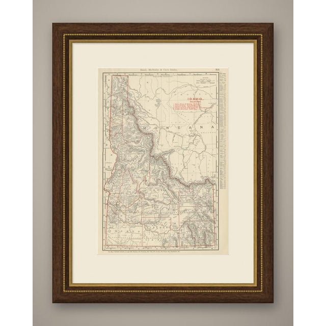 An antique map of Idaho printed by Rand McNally in 1899 on page 315 of its indexed atlas, this sheet is headed "Idaho" but...