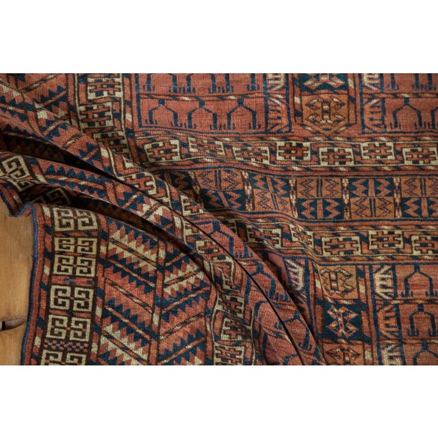 Rustic Antique Turkmen Square Rug - 4' X 4'11" For Sale - Image 3 of 10