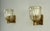 1990s Art Deco Italian Murano Crystal Glass and Brass Wall Sconces, 1990s, Set of 2 For Sale - Image 5 of 14