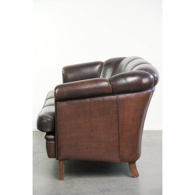 Three-Seater Sofa in Sheepskin Leather For Sale - Image 4 of 15