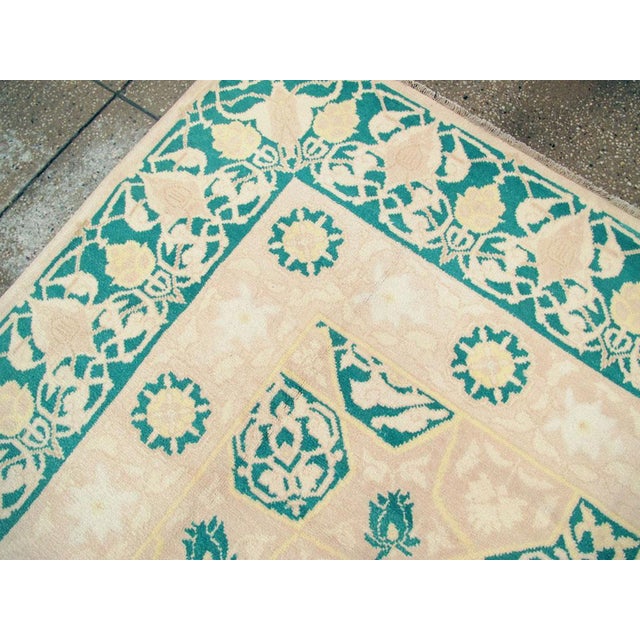 Textile Galerie Shabab Collection Mid-20th Century Indian Cotton Agra Carpet For Sale - Image 7 of 10