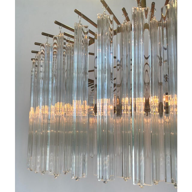 Modern Arteriors Modern Brass and Glass Nessa Round Chandelier For Sale - Image 3 of 5
