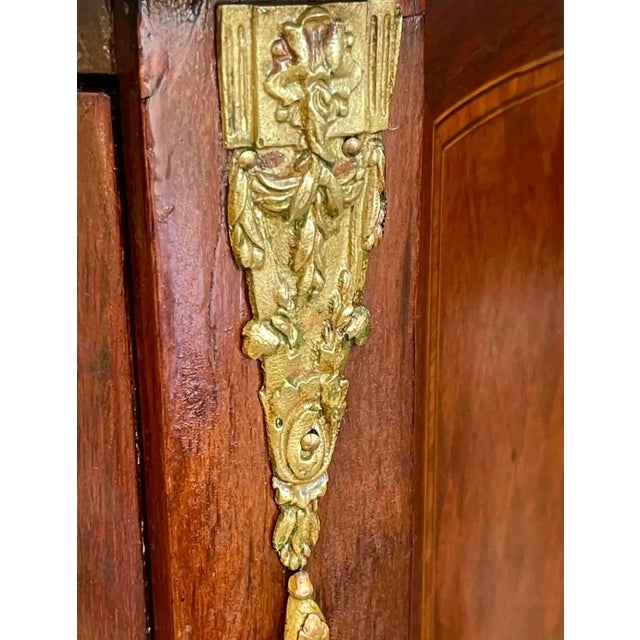 French Parquet Fruitwood Commode With Marble Top For Sale In New York - Image 6 of 11