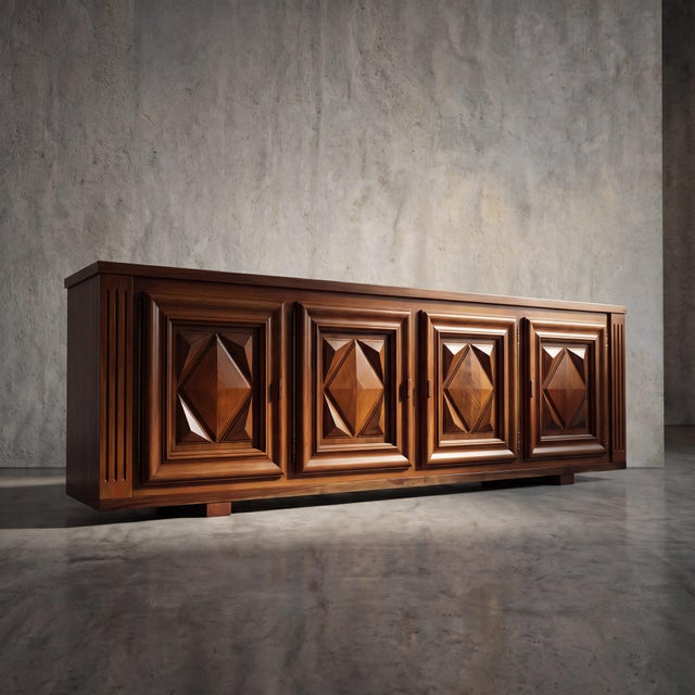 1970s Vintage French Brutalist Sideboard, 1970s For Sale - Image 5 of 13