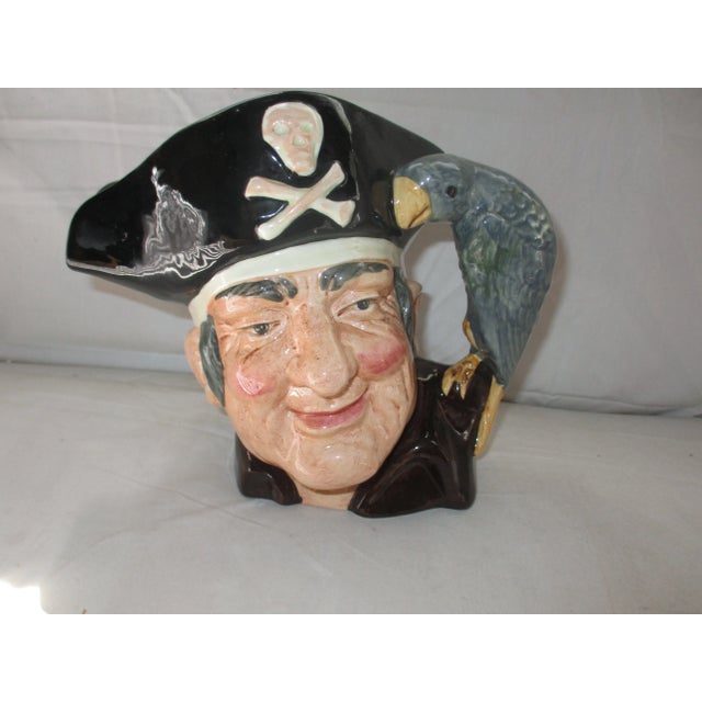 Black 1951 Vintage Royal Doulton Long John Silver Character Toby Jug For Sale - Image 8 of 8