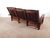 Wood Vintage Antique Style Mission Prairie Arts & Crafts Dark Oak Scallop Back Sofa For Sale - Image 7 of 16