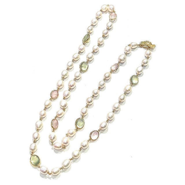 Bochic "Capri" Ruby & Lemon Quartz & Mix gems Necklace Set In 18K Gold & Silver For Sale - Image 10 of 12