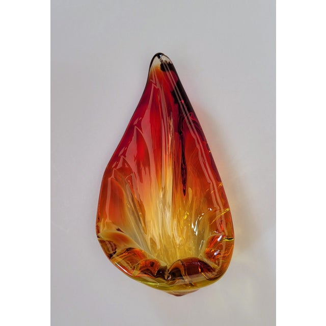 Mid Century Leaf Ashtray by Blenko Art Glass For Sale - Image 6 of 11
