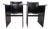 Solaria Chairs in Black Leather by Tito Agnoli for Arrben, 1970s, Set of 2 For Sale