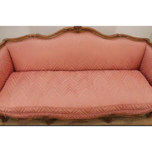French Provincial Early 20th Century Provincial Louis XV Style Cherrywood Settee For Sale - Image 3 of 12