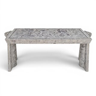 Vintage Sculptural Tessellated Marble Desk For Sale
