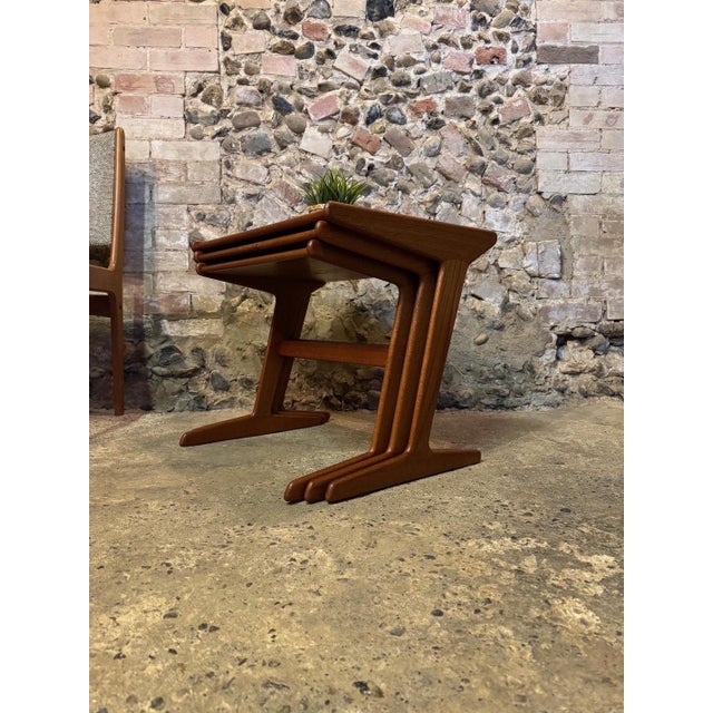 Vintage Danish Teak Nesting Tables by Mogens Kold, 1960, Set of 3 For Sale - Image 4 of 18