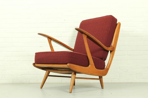 Vintage Sofa and Lounge Chairs, 1960s, Set of 3 Lounge Chairs