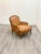 French Leather Bergere Style Chair With Ottoman For Sale - Image 3 of 9