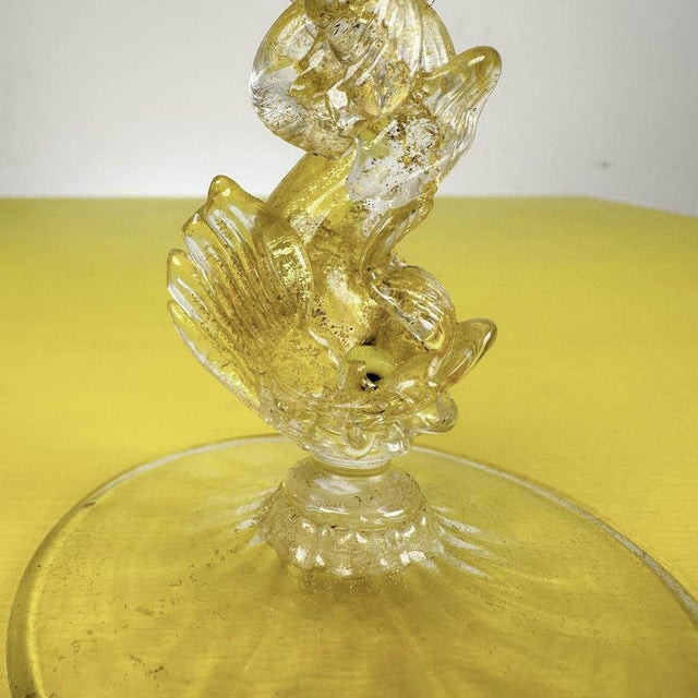 Vintage Murano Glass Candlestick from Barovier & Toso For Sale - Image 4 of 9