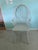 Vintage off white farmhouse-style chair with a spindle back . Farmhouse Windsor Back Arm Chair