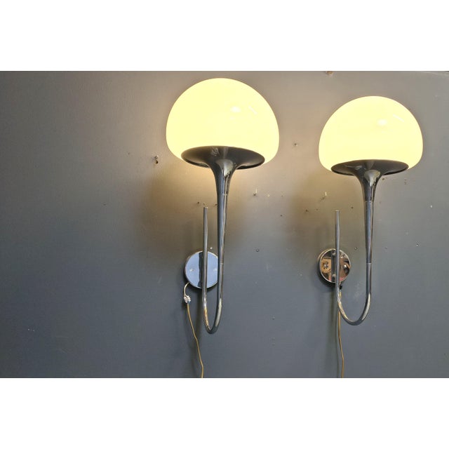 Glass Mid-Century Italian Wall Lamps by Goffredo Reggiani for Reggiani, 1970, Set of 2 For Sale - Image 7 of 15