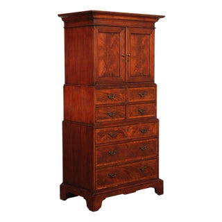 Baker Milling Road Georgian Style Mahogany Triple Chest For Sale