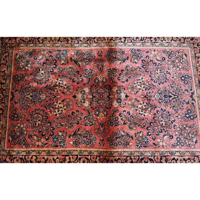 1920s, Handmade Antique Persian Sarouk Rug 3.3' X 5.2' For Sale In New York - Image 6 of 7