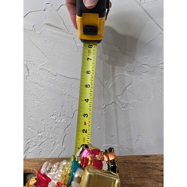 Authentic Inge-Glas Germany Hand-Blown Glass Santa in Armchair Ornament For Sale - Image 12 of 12