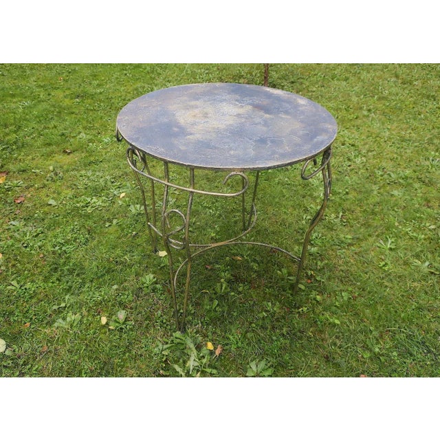 Mid-Century Modern Painted Garden Patio Table, 1960s For Sale - Image 9 of 10
