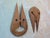 1970s Vintage Mid-Century Modern Abstract Teak Wood Wall Masks - A Pair For Sale - Image 10 of 12