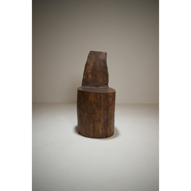 Vintage French Vernacular Monoxyl Chairs in Birch, 1960s, Set of 4 For Sale - Image 18 of 18