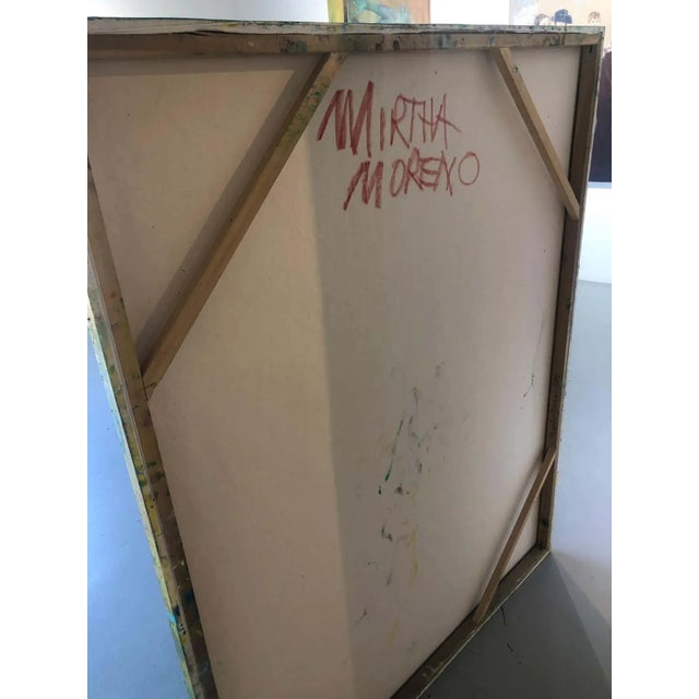 Mirtha Moreno Large Oil Painting on Canvas Titled: “Emerald City” 2015 For Sale - Image 9 of 12