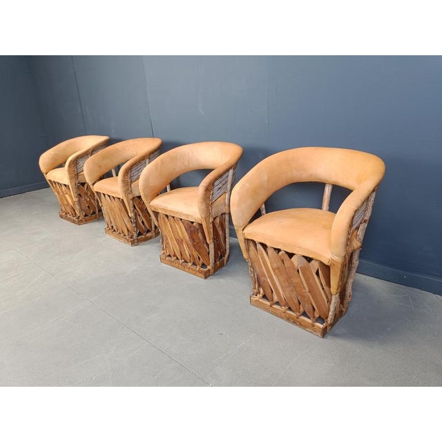 Vintage Mexican Art Populaire Dining Chairs, 1970s, Set of 4 For Sale - Image 6 of 13