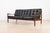 Scandinavian 3-Seater Sofa in Wood and Black Leather, 1960s For Sale - Image 12 of 12