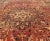 Brick Red Vintage Heriz With Large Medallion in Soft Red, Navy Blue, Light Blue and Cream Colors For Sale - Image 8 of 13