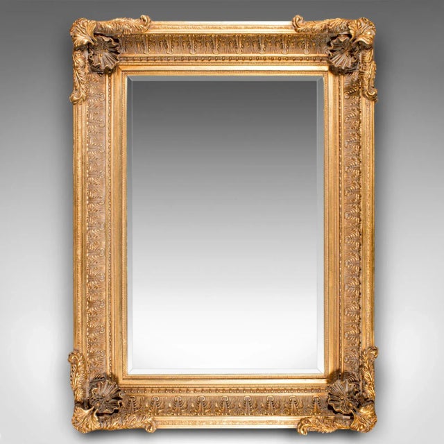 1970s Large Vintage Renaissance Revival Wall Mirror, Continental, Giltwood, Decorative For Sale - Image 10 of 11