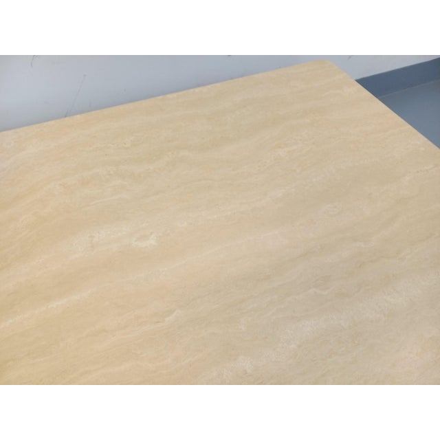 Vintage Rectangular Travertine Coffee Table with Magazine Rack, 1980s For Sale - Image 17 of 18