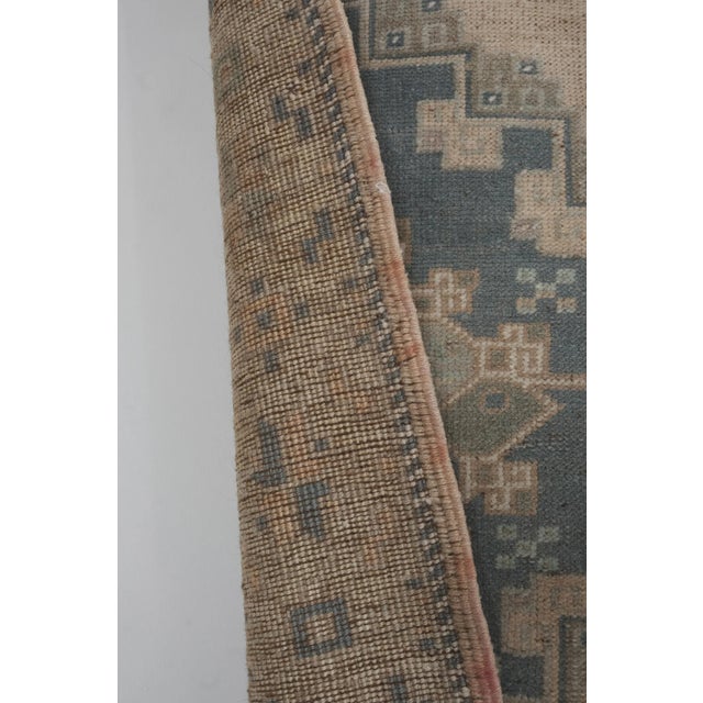 Vintage Oriental Turkish Oushak Gallery Runner, Farmhouse Kitchen Rugs 4'8" X 8'8" For Sale - Image 11 of 13