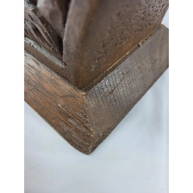 Vintage Large Wood Hand Craved Vase Urn Made in the Philippine Trible Sculpture Table Top Decor In good condition with...