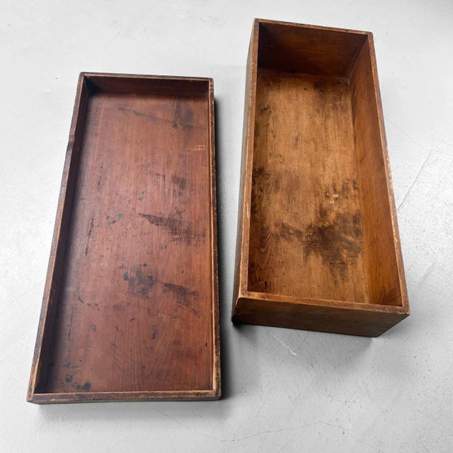 Japanese Wooden Storage Box, 1930s For Sale - Image 11 of 15