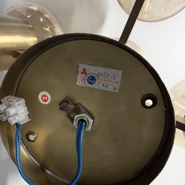 Model 2158/5 Five-Light Ceiling Lamp by Hans Agne Jakobsson for Ab Markaryd, Sweden, 1970s For Sale - Image 9 of 12