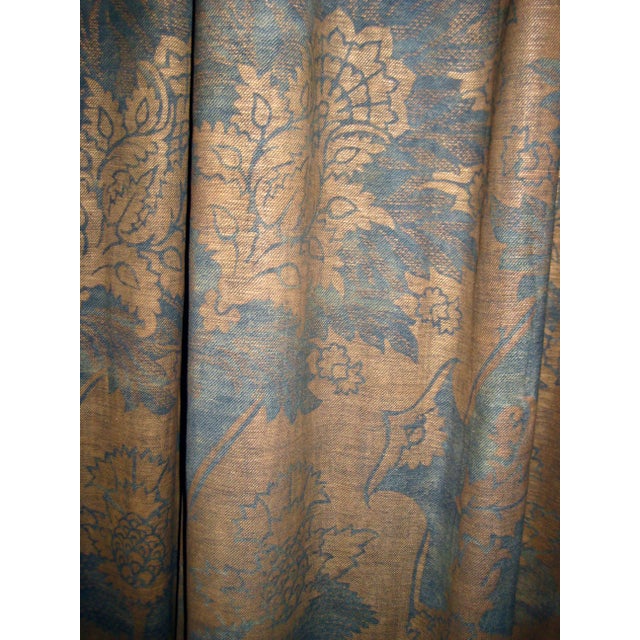 Antique Fortuny Set of Curtains-Drapes and Valence For Sale - Image 10 of 17