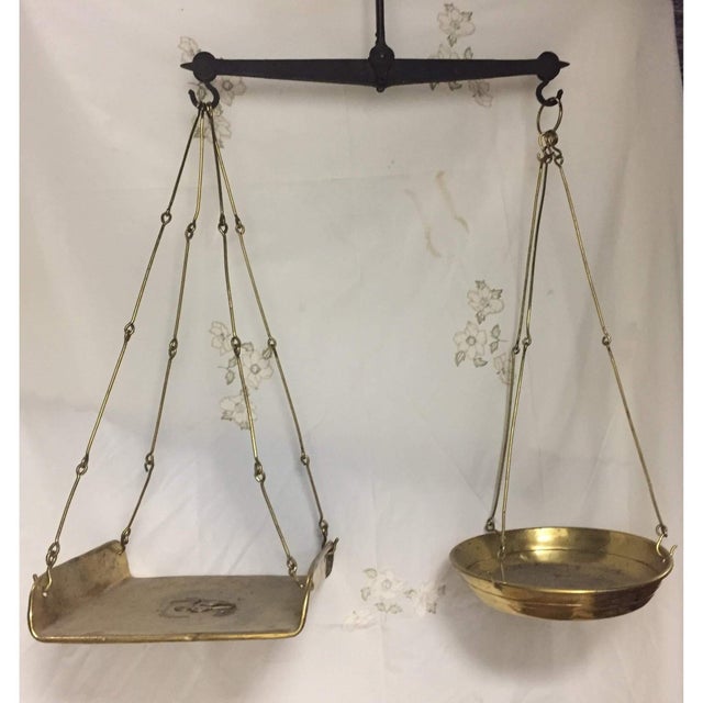 19th Century Brass Hanging Balance Scale Chairish