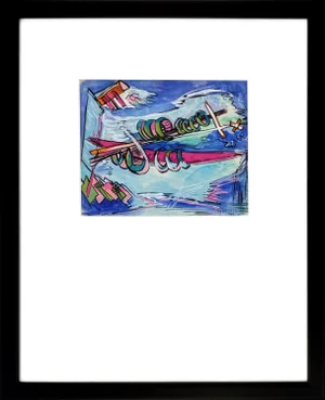 Rolph Scarlett, Untitled (Original Framed Watercolor on Paper), 1947