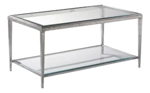 Maitland-Smith Jinx Nickel Rectangle Cocktail Table