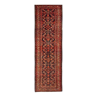 1920s Old Vintage Persian Mahal Runner Rug 4x13 For Sale