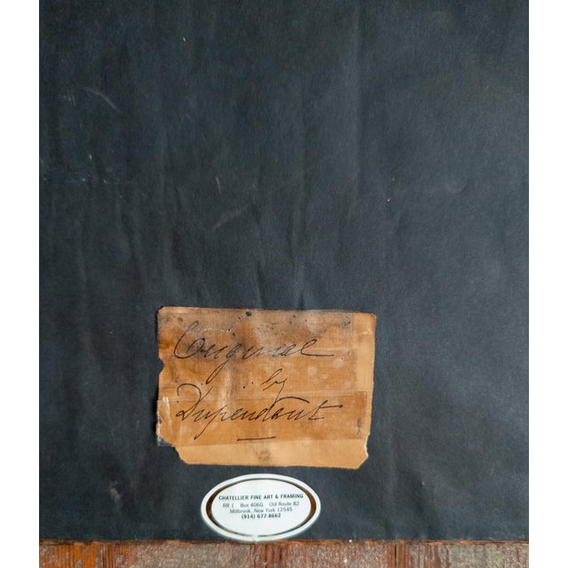 19th Century French Watercolor Portrait of a Society Gentleman by Alexandre Dupendant For Sale - Image 11 of 11