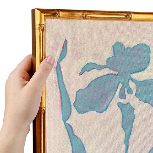 Contemporary Original Framed Acrylic Botanical Painting, Organic Boho Art Floral Wall Art by Tatiana Duperault For Sale - Image 3 of 5