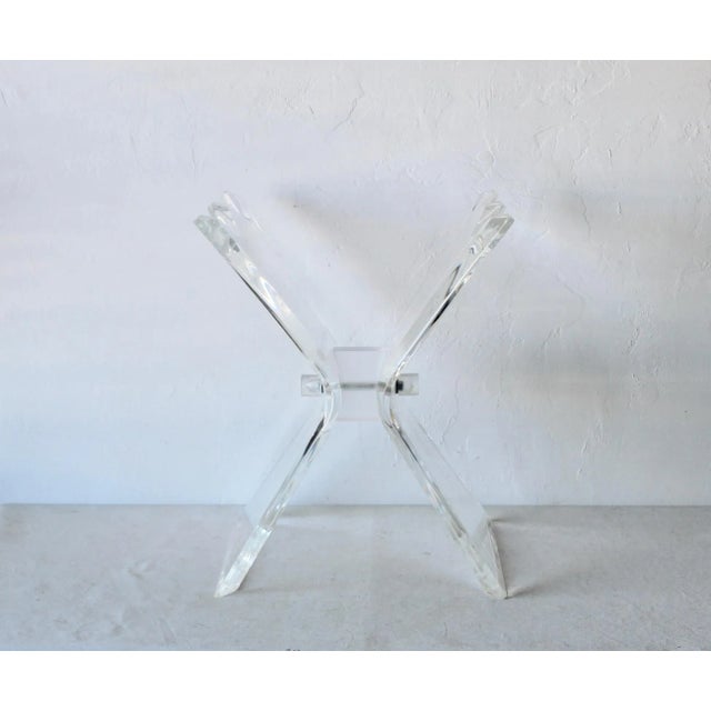 Lion in Frost Style Lucite Butterfly End Side Accent Table BaseHollywood Regency For Sale In Miami - Image 6 of 11