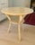French Country Vintage Carved & Custom Painted Round Side Table With Hoof Feet For Sale - Image 3 of 7